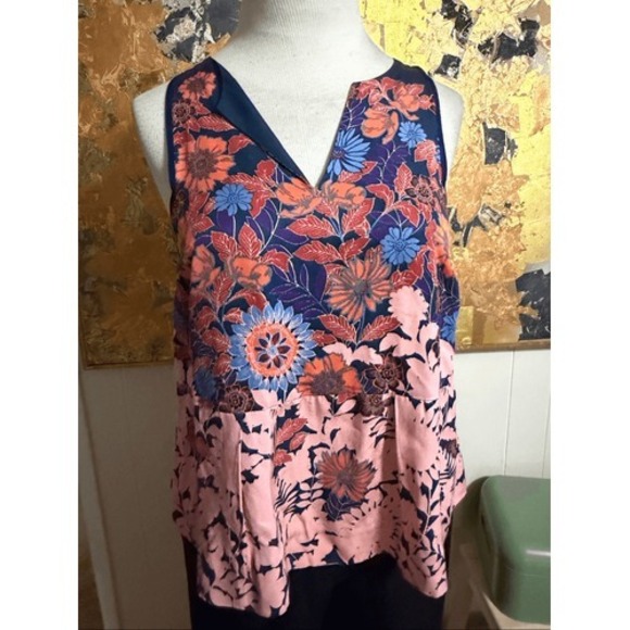 Anthropologie HD In Paris Elsie floral print tank top 10 - Picture 2 of 6